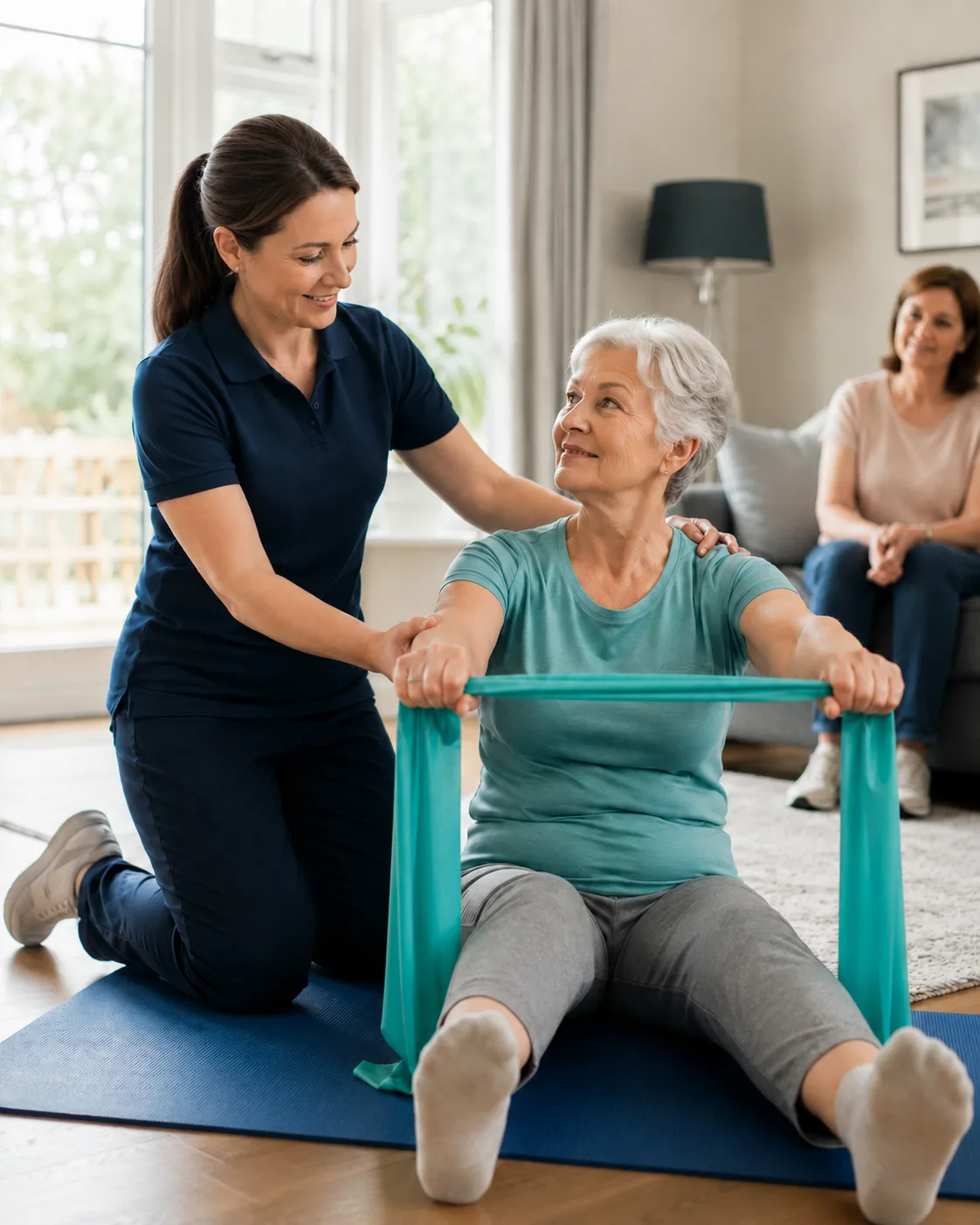 PhysioRemedy physiotherapy consultation in a calm home setting